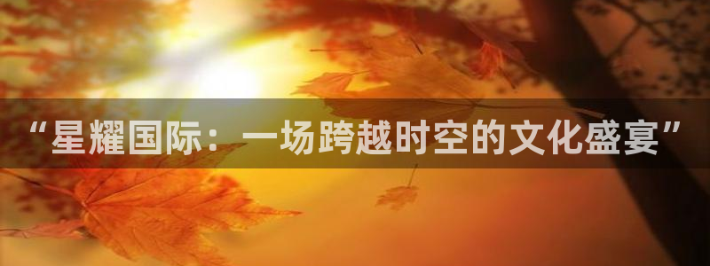 壹号大舞台娱乐传媒：“星耀国际：一场跨越时空的文化盛宴”